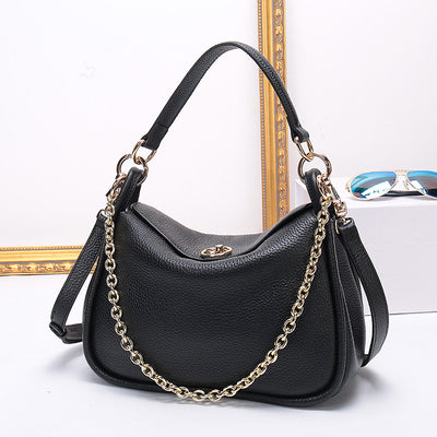 Bolso Tote de Cuero con Cadena y Capas Delanteras - Image 4