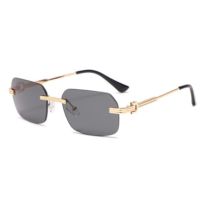 Gafas de Sol Cuadradas con Corte de Cristal Irregular - Image 13