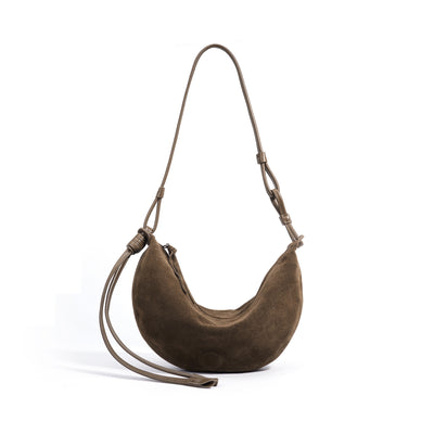 Bolso Bandolera Retro Media Luna en Cuero Oveja - Image 4