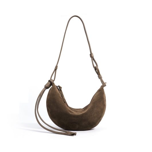 Bolso Bandolera Retro Media Luna en Cuero Oveja - Image 4