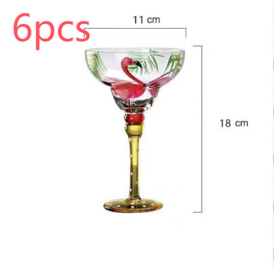 Copa Margarita de Cristal Pintada a Mano - Diseño Triangular Artístico - Image 27