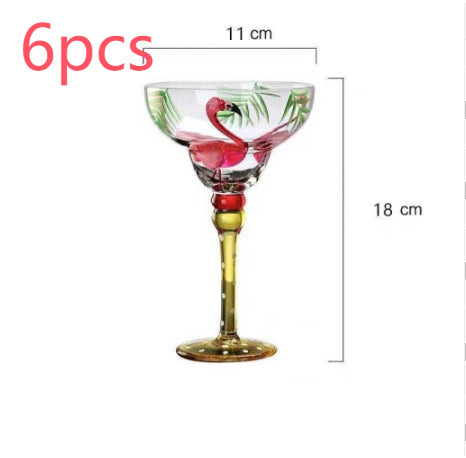 Copa Margarita de Cristal Pintada a Mano - Diseño Triangular Artístico - Image 27