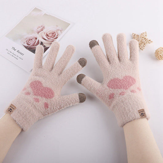 Guantes Térmicos Acolchados con Diseño de Patitas de Gato - Image 4