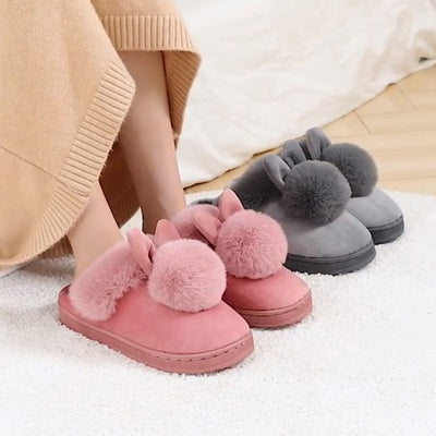 Pantuflas de Algodón Suave con Orejas de Conejo - Cómodas para Parejas - Image 13