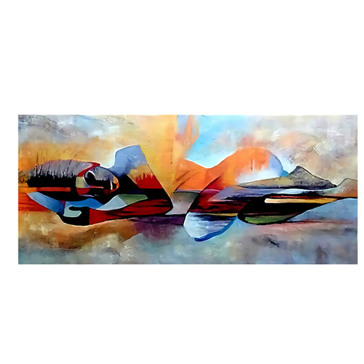 Cuadro Decorativo Mujer Abstracto Geométrico en Acuarela - Image 8