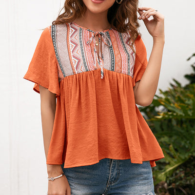 Blusa Bohemiana con Escote Recortado para Mujer - Image 3