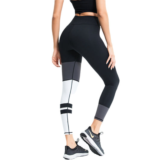 Pantalones deportivos de rayas en bloques de color para mujer - Image 9