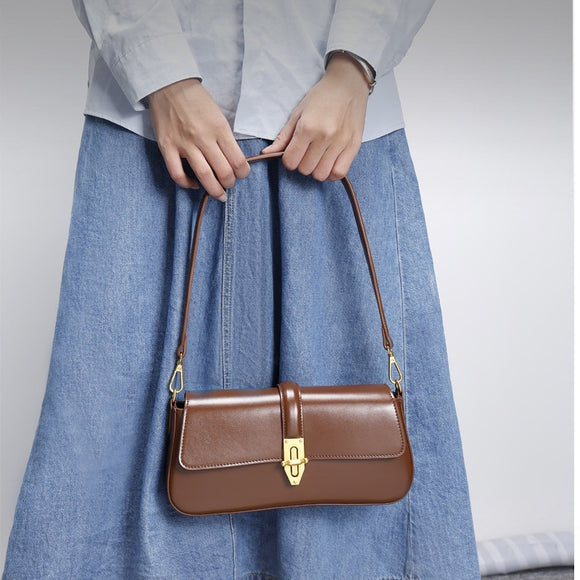 Bolso Bandolera de Cuero con Textura Salvaje para Mujer