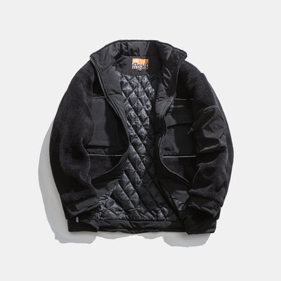 Chaqueta Polar Térmica Retro con Cuello Alto - Corte Holgado para Hombre - Image 5