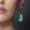 Aretes Flor 3D con Circonitas Incrustadas