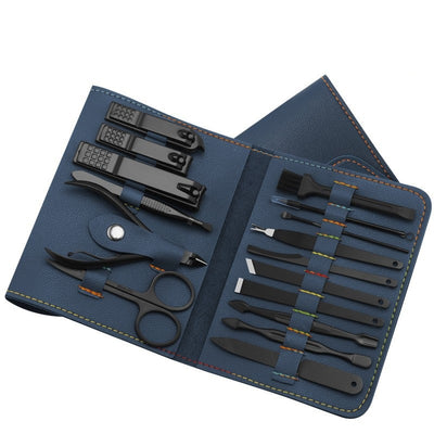 Kit Completo de 16 Herramientas de Manicura en Acero Inoxidable con Estuche PU - Image 19