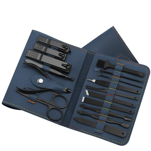 Kit Completo de 16 Herramientas de Manicura en Acero Inoxidable con Estuche PU - Image 19