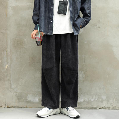 Pantalones Corduroy Holgados de Pierna Recta para Hombre - Primavera y Otoño - Image 4