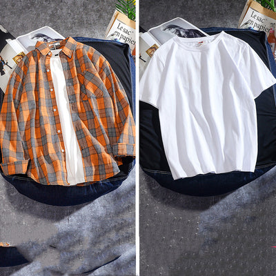 Camisa Cuadriculada Hombre Manga Larga Primavera Otoño - Image 9