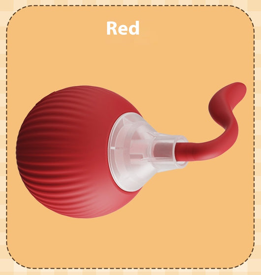 Interactive cat toy set featuring a blue rolling ball with a rope and a feather wand with a suction cup base. - Image 22