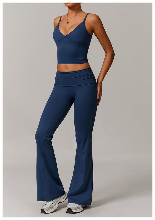 Pantalones Yoga Cintura Alta Plegables para Mujer - Image 13