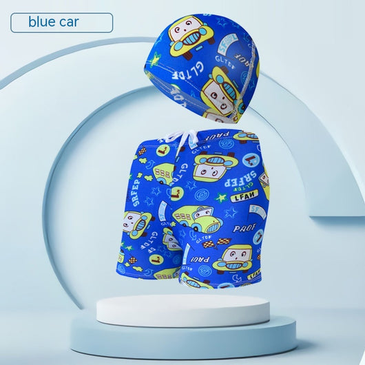Traje de Baño Infantil con Gorro de Natación para Vacaciones en Playa - Image 12