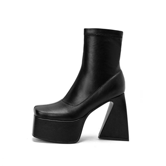 Botas Mujer Punta Cuadrada con Suela Gruesa y Tacón Reforzado - Image 11
