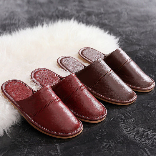 Pantuflas de Cuero Baotou Premium para Mujer - Comodidad Silenciosa Primavera/Otoño - Image 10