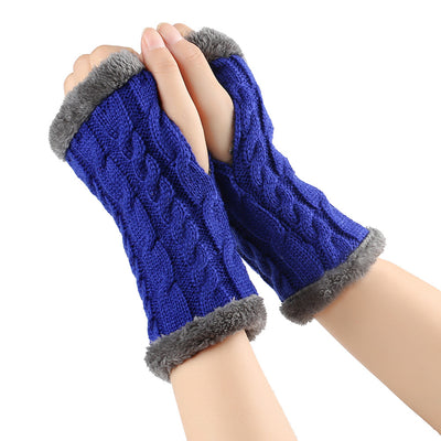 Guantes de Invierno Tejidos sin Dedos - Lana Térmica Gruesa para Mujer - Image 23