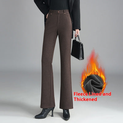 Pantalones Flare Slim Forrados en Fleece - Estilo Casual y Cómodo - Image 2