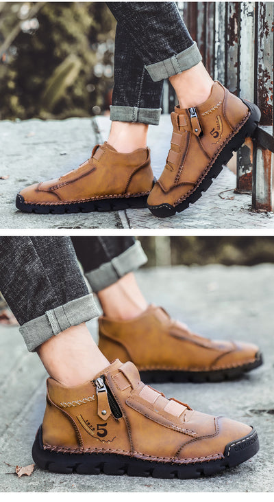 Zapatos Casuales de Cuero Estilo Británico - Diseño Moderno Punta Redonda - Image 11