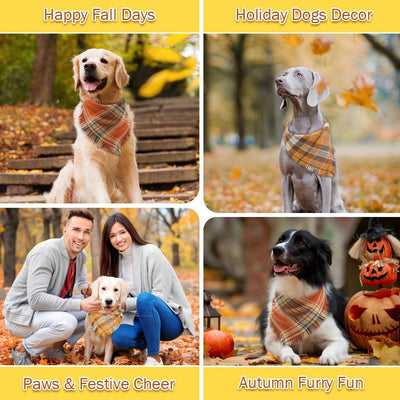 Pañuelo Clásico a Cuadros para Perro con Borlas - Accesorio Elegante para Otoño - Image 9