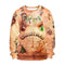 Sudadera Navideña Papá Noel 3D Manga Larga Cuello Redondo Oversize