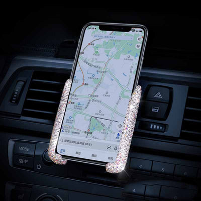 Soporte Vehicular para Celular con Salida de Aire y Detalles Diamantados - Image 16