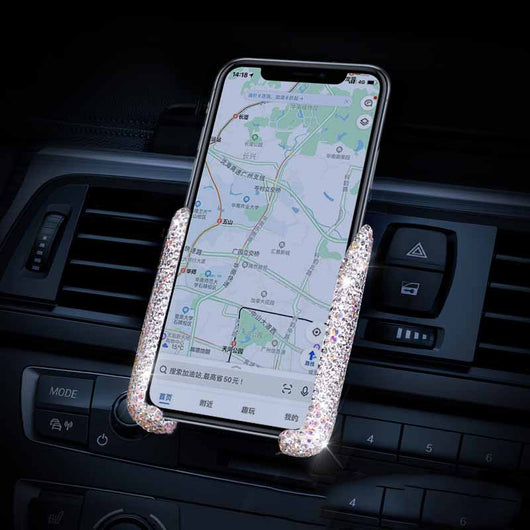 Soporte Vehicular para Celular con Salida de Aire y Detalles Diamantados - Image 16