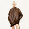 Chaqueta de Cuero PU Retro Street con Remaches de Color