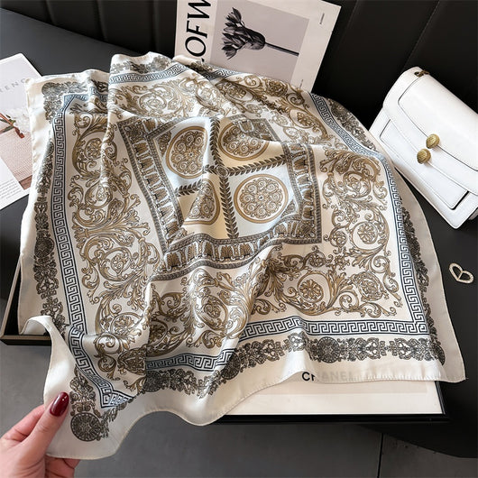 Pañuelo de Seda Lujo Temperamento 70cm - Chal Elegante para Mujer - Image 9