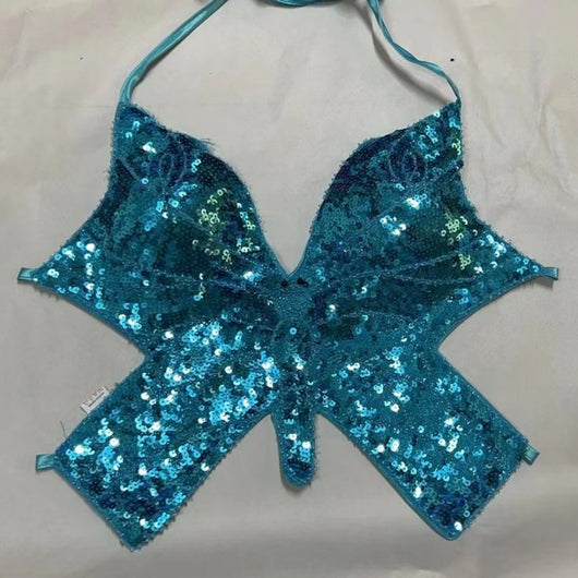 Top Sostén con Lentejuelas y Diseño de Mariposa - Image 14