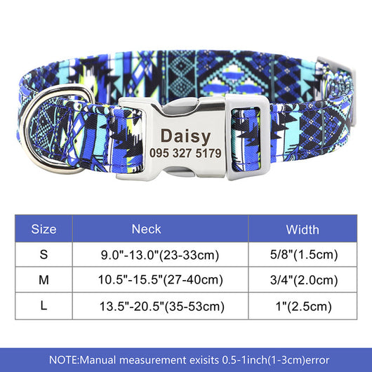 Collar de Nylon para Perro con Placa Identificadora Personalizada - Image 4