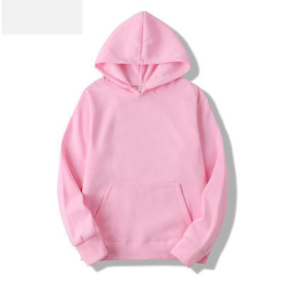 Sudadera con Capucha de Manga Larga - Suéter Casual de Color Sólido - Image 3