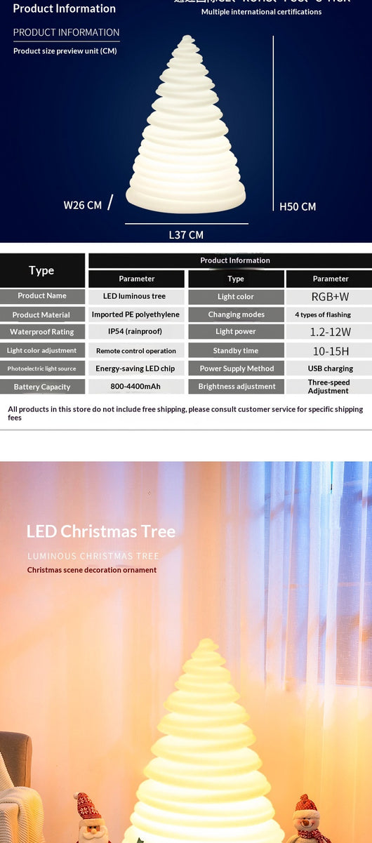 Lámpara LED Navideña Árbol Bambú con Diseño Infantil para Jardín - Image 14