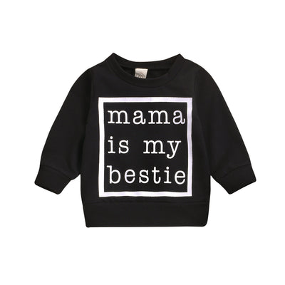 Suéter Unisex con Estampado Mama Letter - Diseño Moderno Negro y Blanco - Image 6