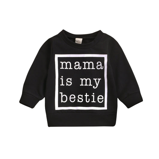 Suéter Unisex con Estampado Mama Letter - Diseño Moderno Negro y Blanco - Image 6