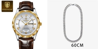 Reloj de Pulsera de Cuarzo Luxury para Hombre con Correa de Cuero - Image 41