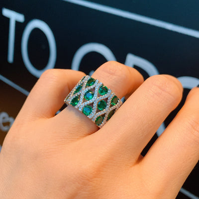 Anillo de Diamante Simulado Estilo Vintage para Mujer - Image 4