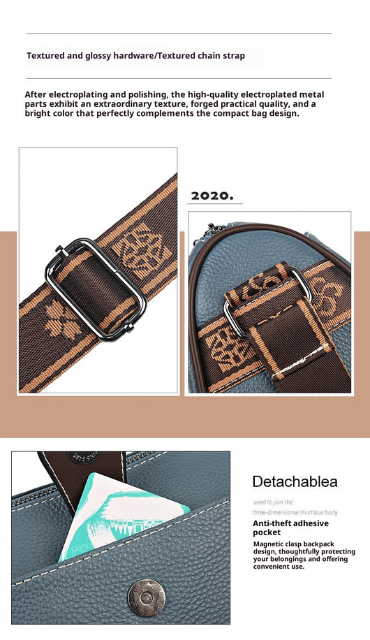 Bolso Bandolera de Cuero Minimalista Retro para Mujer - Image 12
