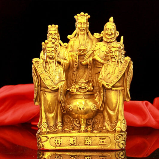 Buda Dios de la Riqueza en Cobre Puro - Estatua Grande - Image 22