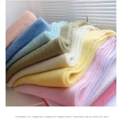 Bufanda Mohair Gruesa y Esponjosa - Abrigo Cálido de Lujo para Mujer - Image 47
