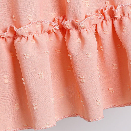Vestido Infantil Estilo Princesa Colores Lisos con Estampado - Image 4