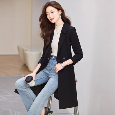 Abrigo Trench Coat Negro para Mujer - Elegancia de Otoño - Image 3