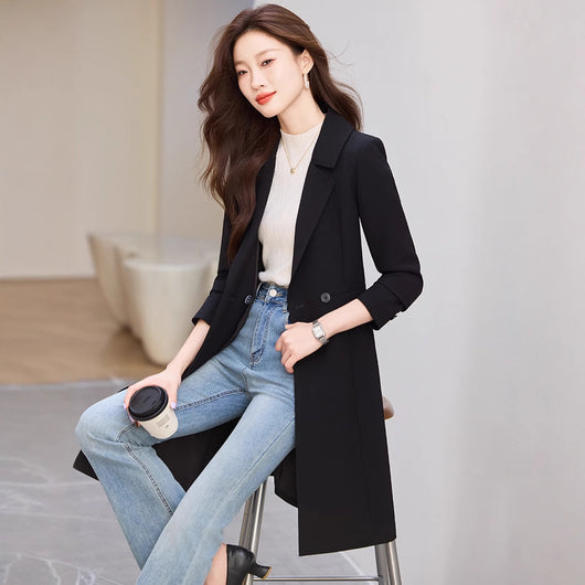 Abrigo Trench Coat Negro para Mujer - Elegancia de Otoño - Image 3