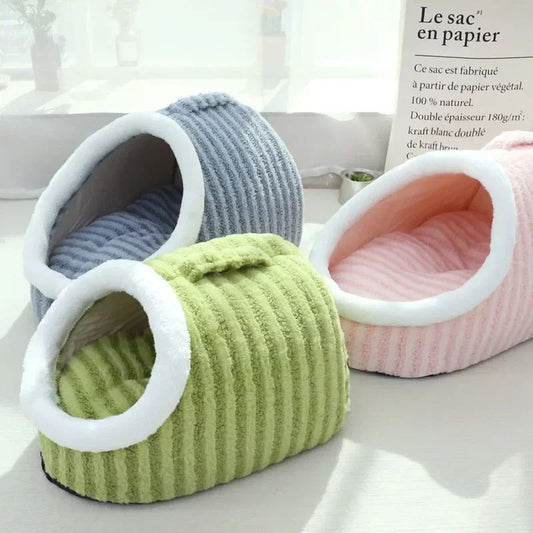 Cama Térmica 3D para Perros y Gatos - Nido Acogedor con Espuma Removible para Invierno