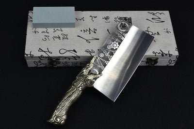 Cuchillo de Carnicero Profesional con Mango de Cobre y Acero Inoxidable - Image 13