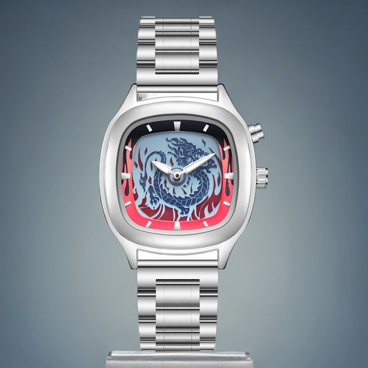 Reloj Hombre Dragón Retro Dual Pantalla Premium Resistente al Agua