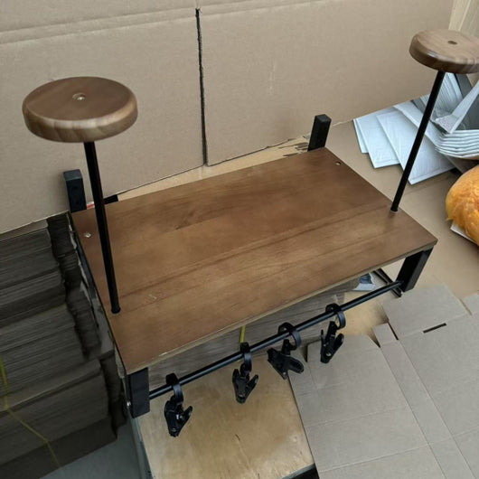 Soporte de Pared para Casco de Motocicleta en Acrílico y Madera